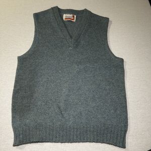 Vintage ThermaX by Puritan Sweater Vest, 70% Wool, Size M, Made in USA, Blue